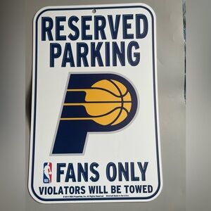 Indiana Pacers NBA Reserved Parking Sign